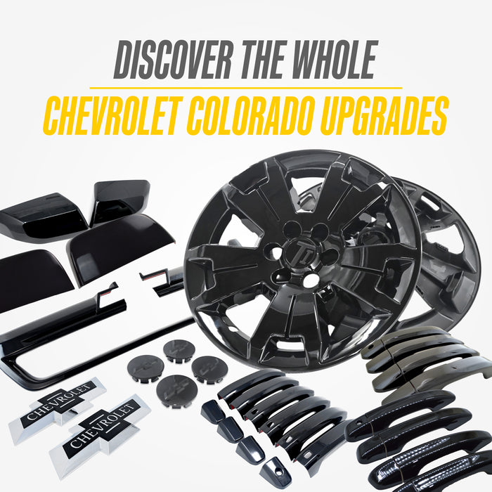 Gloss black wheel cap set for 2015 Chevrolet Colorado CCAP6808BLK