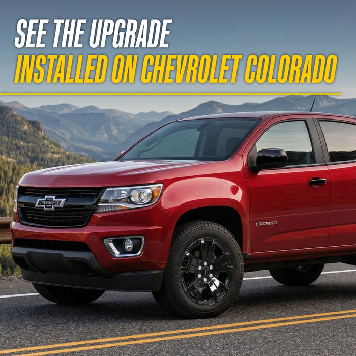 Gloss black wheel cap set for 2016 Chevrolet Colorado CCAP6808BLK