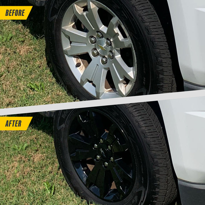 Gloss black wheel cap set for 2018 Chevrolet Colorado CCAP6808BLK
