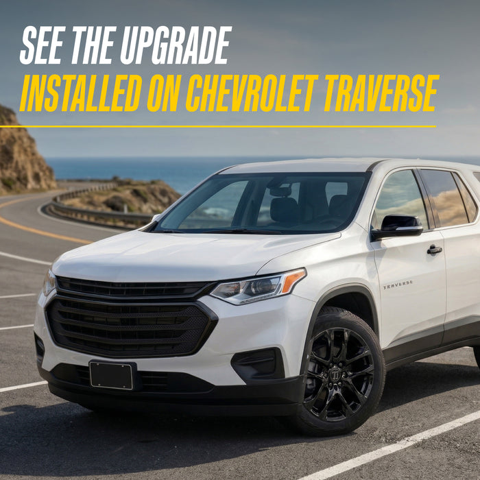 Gloss black wheel cap set for 2018 Chevrolet Traverse CCAP6808BLK