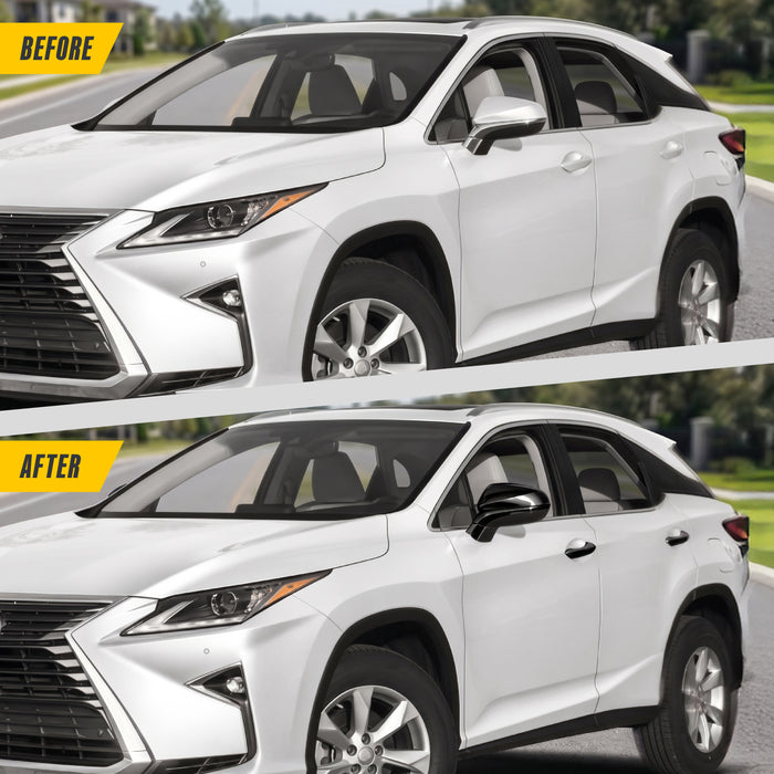 2019 Lexus RX450hL snap-on gloss black door handle cover detail DH6352BLK