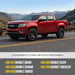 Gloss black wheel cap set for 2021 Chevrolet Colorado CCAP6808BLK