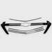 Gloss black grille overlay for 2022 Chevrolet Traverse ABS6808BLK