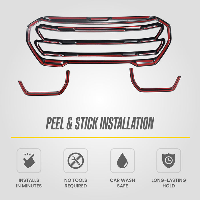 2022 GMC Terrain Chrome Delete Grille Overlay by Trim Illusion
