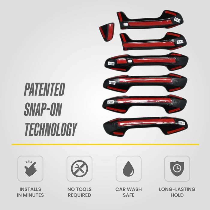 Gloss black door handle covers for 2022 Kia Seltos DH6347BLK