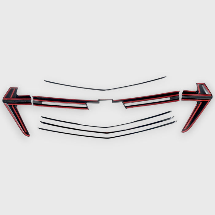 2023 Chevrolet Traverse grille overlay back view ABS6808BLK