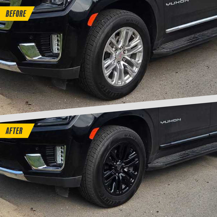 2023 GMC Yukon XL Chrome Delete Wheel Skins by Trim Illusion