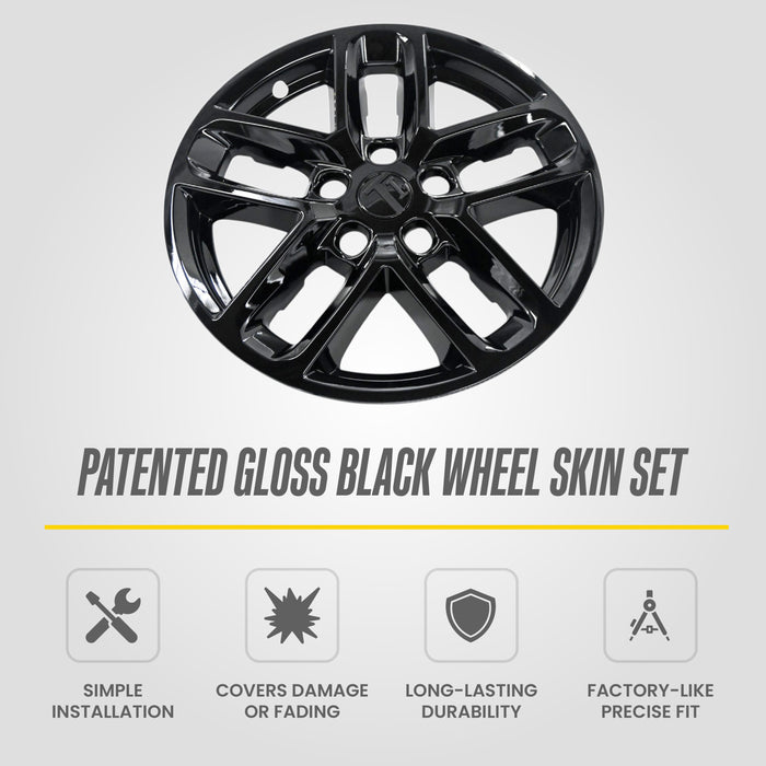 2023 Jeep Grand Cherokee Chrome Delete Wheel Skins by Trim Illusion