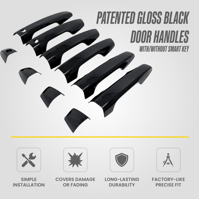 2023 Mitsubishi Outlander DH6339BLK gloss black chrome delete door handle cover photo 4 of 7