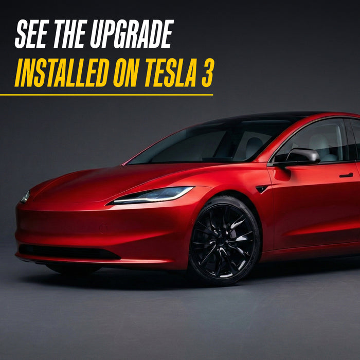 2023 Tesla Model 3 Gloss Black Mirror Covers MC6372BLK - Image 2