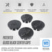 Gloss black wheel cap set for 2025 Chevrolet Traverse CCAP6808BLK
