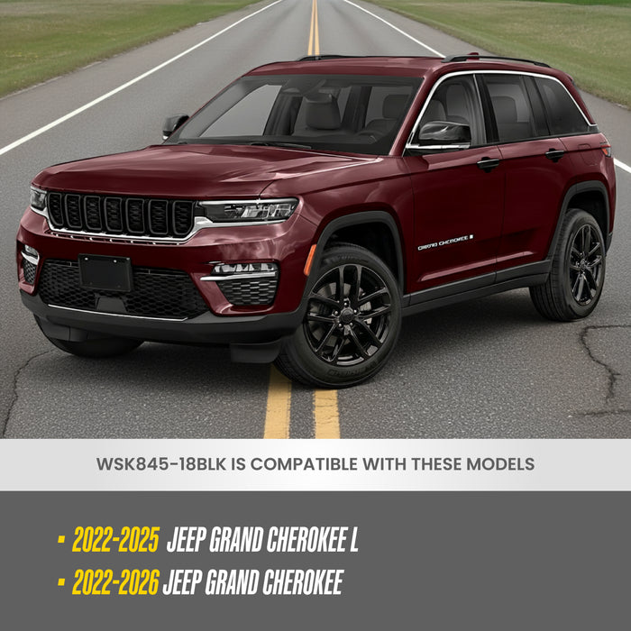 2025 Jeep Grand Cherokee Chrome Delete Wheel Skins by Trim Illusion
