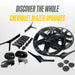 Gloss black wheel cap set for 2026 Chevrolet Blazer CCAP6808BLK