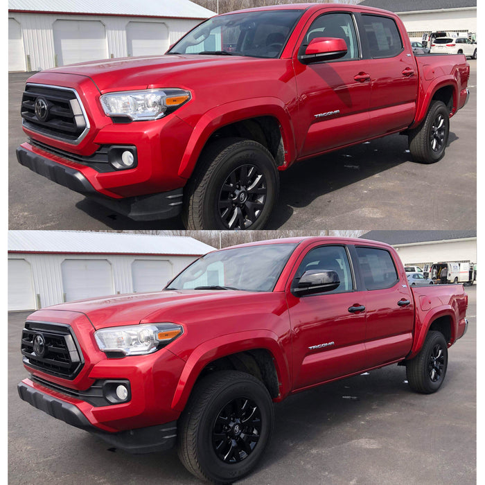 ABS6514BLK before and after chrome delete grille overlay
