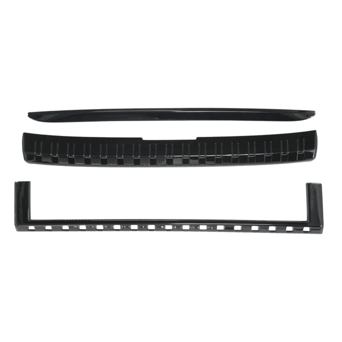 Chrome Delete Grille Overlay for 2024-2026 Toyota Land Cruiser - Gloss Black Trim Overlay