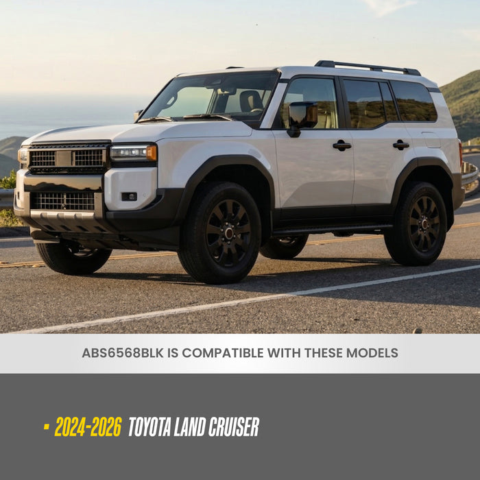 Chrome Delete Grille Overlay for 2024-2026 Toyota Land Cruiser - Gloss Black Trim Overlay