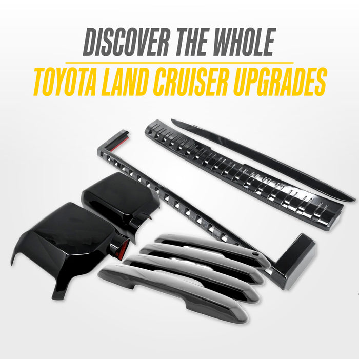 Chrome Delete Grille Overlay for 2024-2026 Toyota Land Cruiser - Gloss Black Trim Overlay