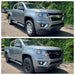 ABS6587BLK chevy colorado chrome delete grille overlay before and after