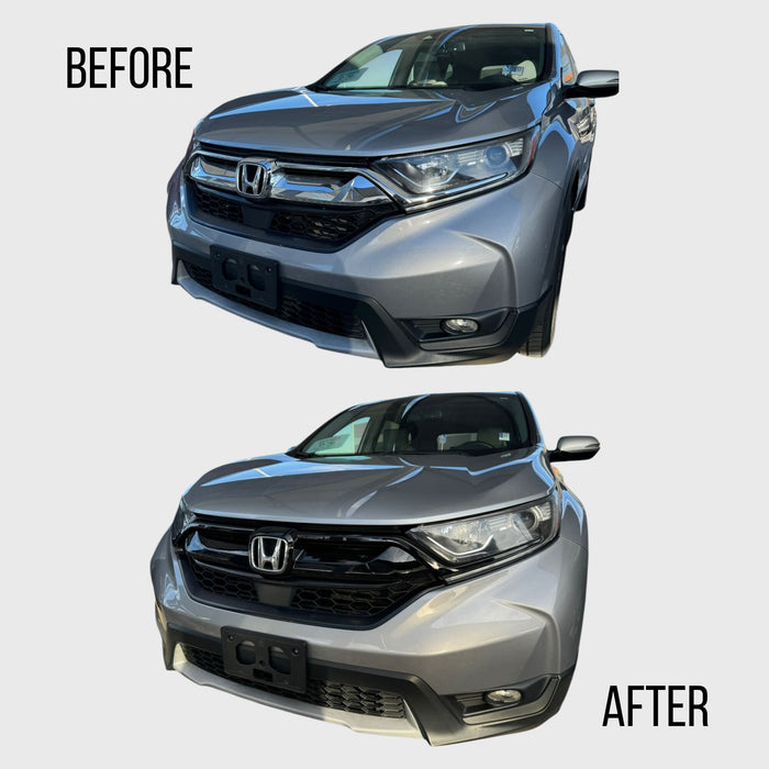 Honda CRV chrome delete grille overlay
