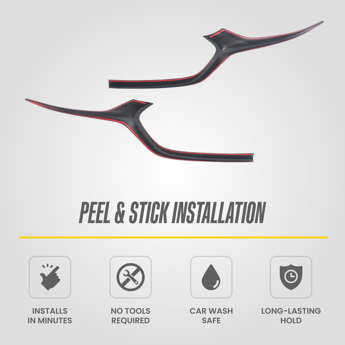 Trim Illusion ABS6596BLK Chrome Delete Grille Overlay for 19-26 Mazda 3 | Fits Base, Preferred, Select, Premium and more. Tape-on Gloss Black ABS Grille Overlay 2 PCS kit. U.S. Patented