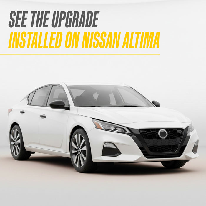 Grille Trim Overlay Compatible, Gloss Black V-Motion Side Accent Covers, 2 PC Tape-on Set 2023-2025 Nissan Altima - ABS6800BLK