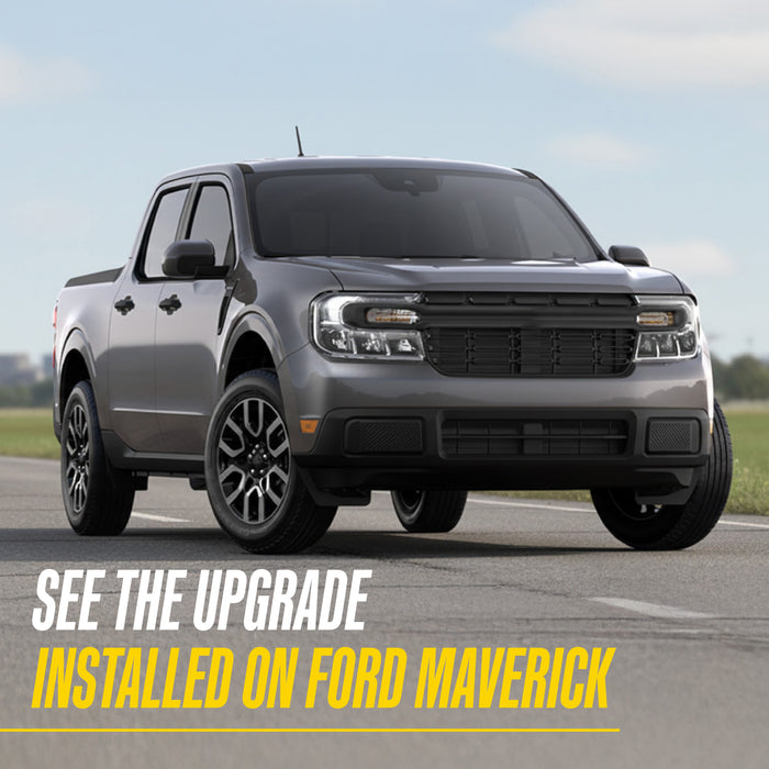 Chrome Delete Gloss Black Grille Bar Overlay | Compatible with Ford Maverick 2022-2024 | ABS6810BLK