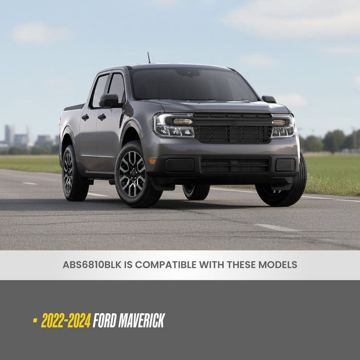 Chrome Delete Gloss Black Grille Bar Overlay | Compatible with Ford Maverick 2022-2024 | ABS6810BLK