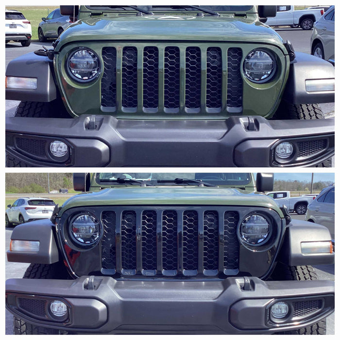 ABS6814BLK jeep wrangler chrome delete before and after