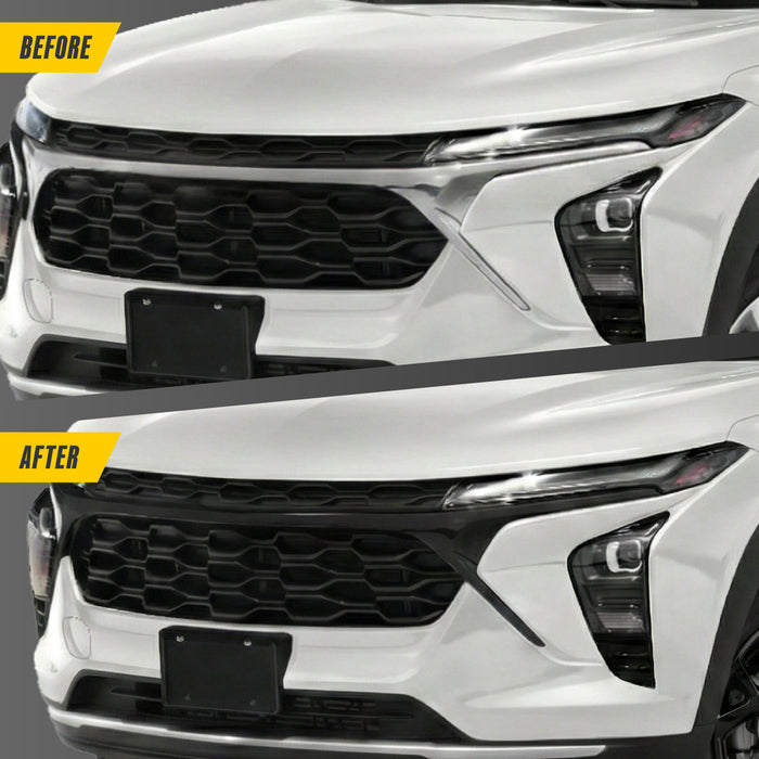 Gloss Black Grille Bar Overlay| 3 PCS  | Chevrolet Trax 2024-2025 | ABS6841BLK