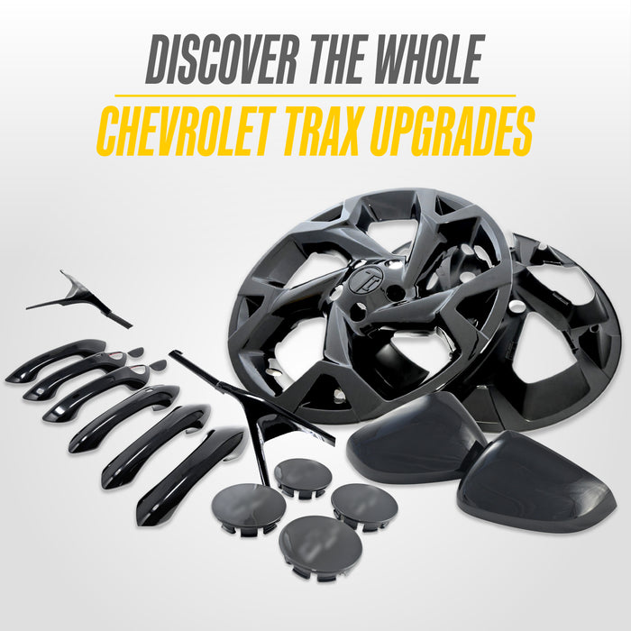 Gloss Black Grille Bar Overlay| 3 PCS  | Chevrolet Trax 2024-2025 | ABS6841BLK