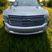 chrome delete grille overlay for chevy tahoe high country installed on vehicle