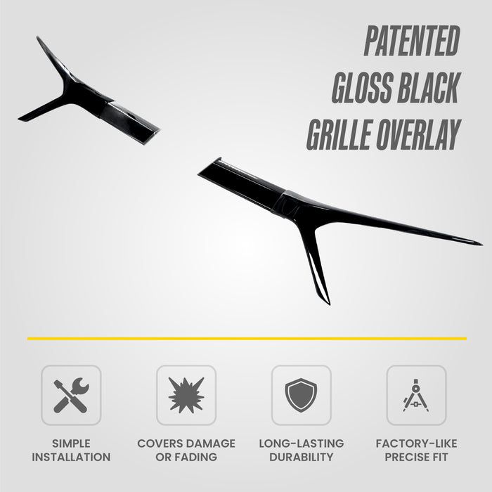 Gloss Black Grille Overlay Chevrolet Blazer 2024-2025 3 PCS - ABS6849BLK