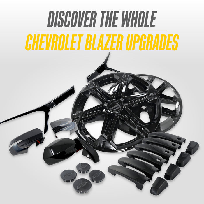 Gloss Black Grille Overlay Chevrolet Blazer 2024-2025 3 PCS - ABS6849BLK
