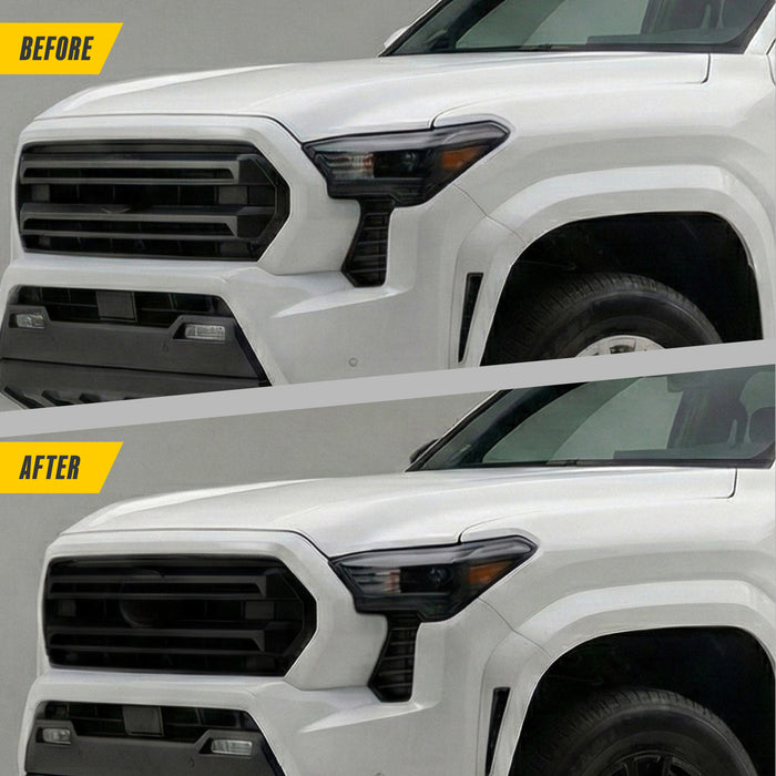 Trim Illusion ABS6851BLK Chrome Delete Grille Overlay for 24-26 Toyota Tacoma - Fits SR/SR5. Tape-on Gloss Black ABS Grille Overlay 1 PCS kit. U.S. Patented