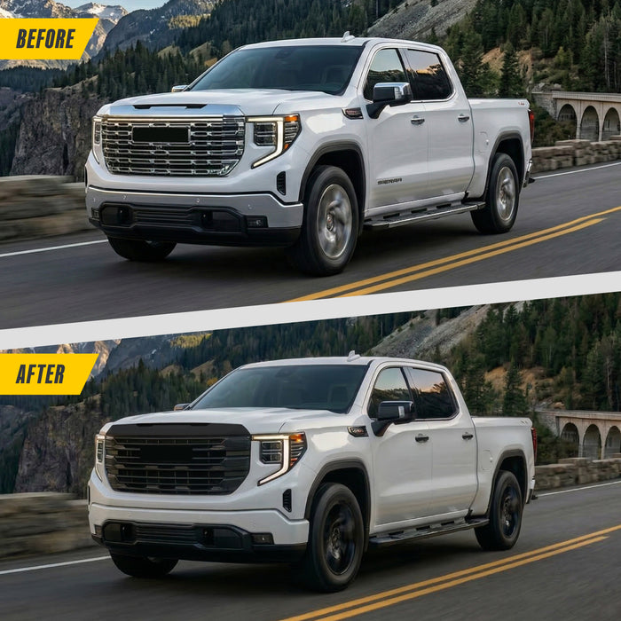 GMC Sierra 1500 Chrome Delete Grille Overlay by Trim Illusion