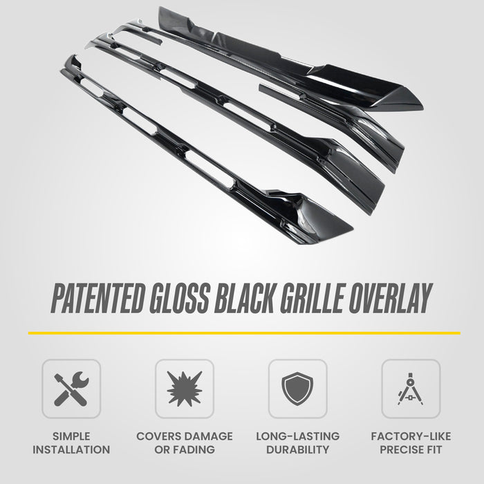GMC Sierra 1500 Chrome Delete Grille Overlay by Trim Illusion