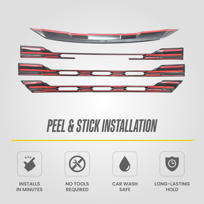 GMC Sierra 1500 Chrome Delete Grille Overlay by Trim Illusion