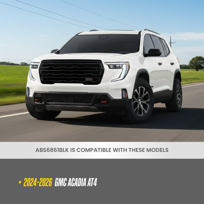 Chrome Delete Gloss Black Grille Overlay | GMC Acadia AT4 2024-2025 | ABS6861BLK