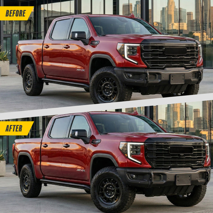 GMC Sierra Chrome Delete Grille Overlay by Trim Illusion