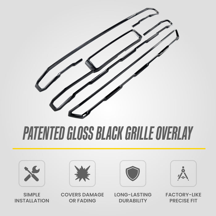 GMC Sierra Chrome Delete Grille Overlay by Trim Illusion