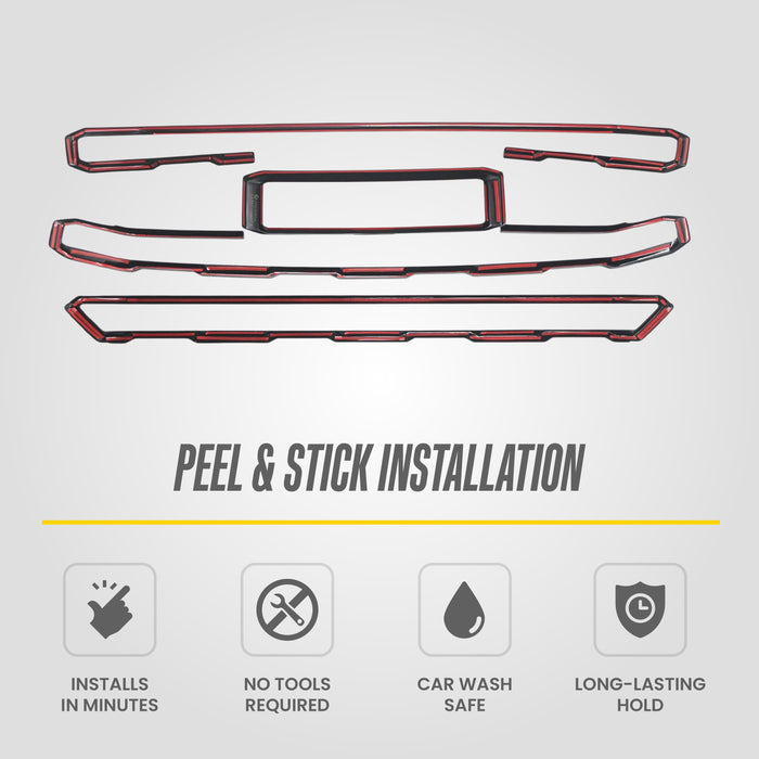 GMC Sierra Chrome Delete Grille Overlay by Trim Illusion