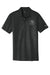 Black Nike polo shirt with a TI holdings logo on a white background