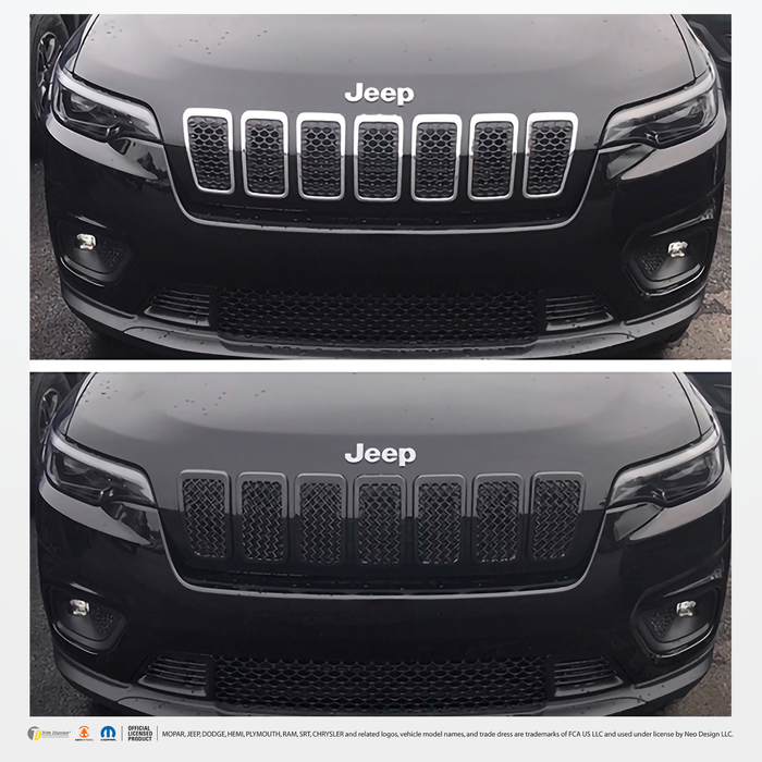 Chrome Delete Black Grille Overlay - ABS6485BLK