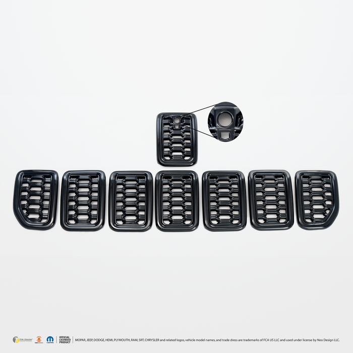 Chrome Delete Grille Overlay - ABS6534BLK