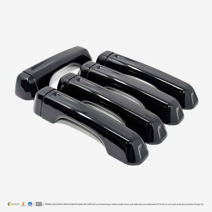 Chrome Delete Gloss Black Door Handle Cover No Smart Key - DH6286BLK
