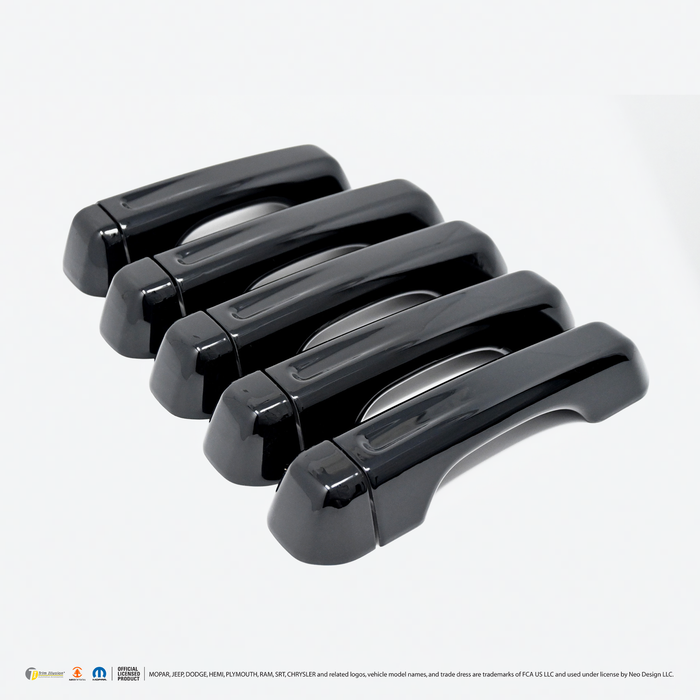 Chrome Delete Gloss Black Door Handle Cover No Smart Key - DH6286BLK