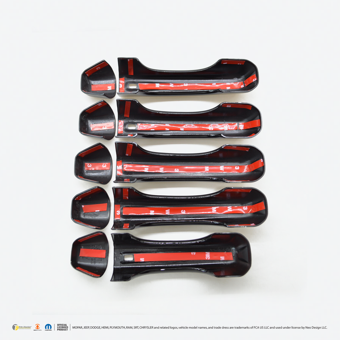 Chrome Delete Gloss Black Door Handle Cover W/ Smart Key - DH6295BLK