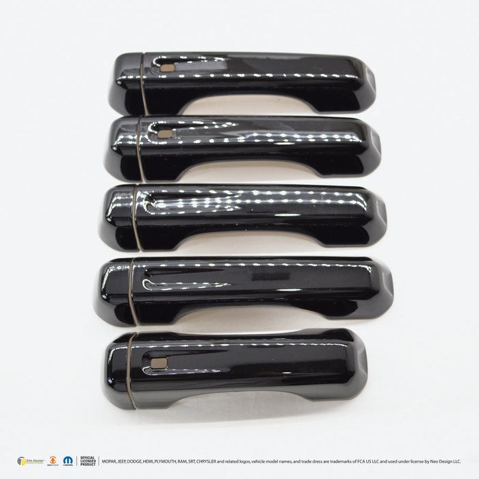 Chrome Delete Gloss Black Door Handle Cover W/ Smart Key - DH6295BLK