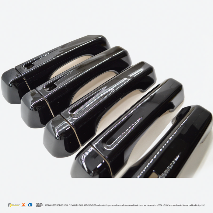 Chrome Delete Gloss Black Door Handle Cover W/ Smart Key - DH6295BLK