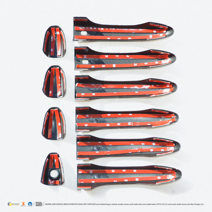 Chrome Delete Gloss Black Door Handle Cover W/ or W/O Smart Key - DH6318BLK